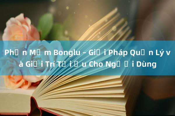 Phần Mềm Bonglu – Giải Pháp Quản Lý và Giải Trí Tối Ưu Cho Người Dùng