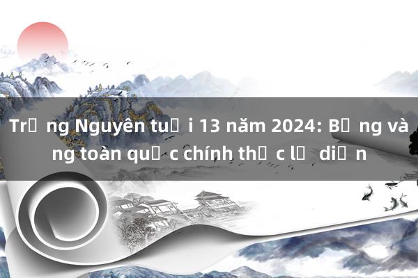 Trạng Nguyên tuổi 13 năm 2024: Bảng vàng toàn quốc chính thức lộ diện