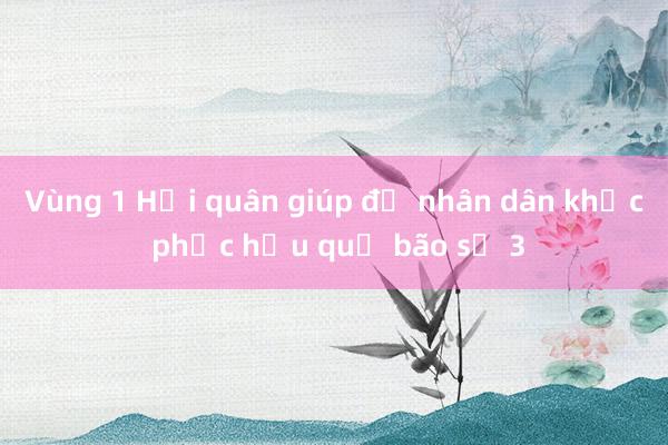 Vùng 1 Hải quân giúp đỡ nhân dân khắc phục hậu quả bão số 3