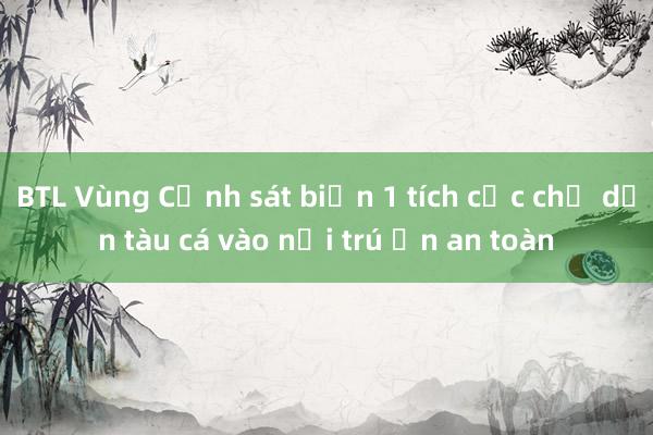 BTL Vùng Cảnh sát biển 1 tích cực chỉ dẫn tàu cá vào nơi trú ẩn an toàn